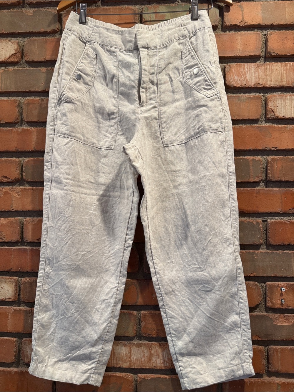 Women’s Athleta Casual Linen Blend Pants - Light Beige